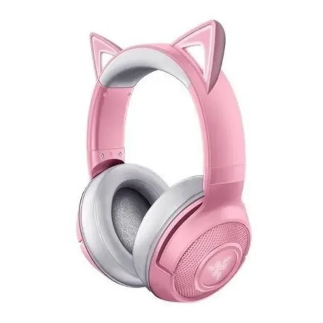 AURICULARES GAMER RAZER KRAKEN BT KITTY EDITION QUARTZ INALÁMBRICOS ROSA CON LED RGB
