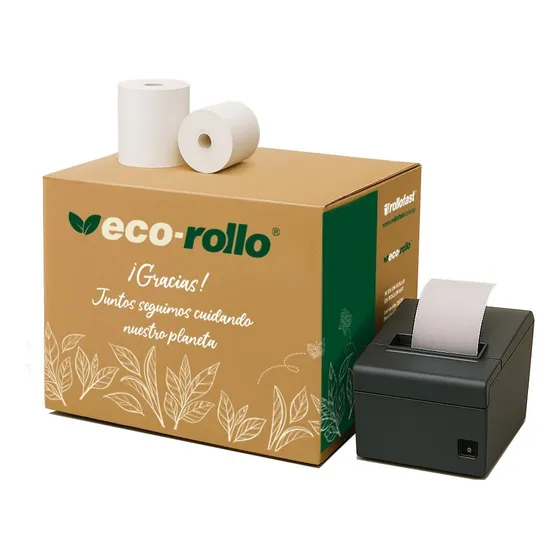 Rollo Papel Termico 79x80mm 48g Ecologico - 36 Rollos