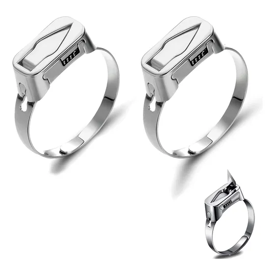 Anillo De Defensa Personal, Anillo Abierto Ajustable De Acer