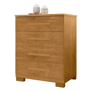 CÎmoda Thor Em Madeira Com Quatro Gavetas Corrediças Nature Casa Lustre CÎmoda Thor Em Madeira Com Quatro Gavetas Corrediças Nature Casa Lustre
