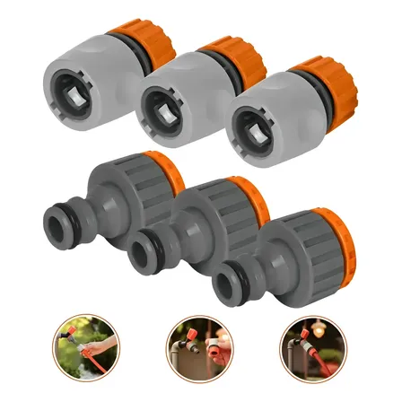 Kit 3 Adaptador Fêmea Torneira + 3 Engate Rápido Mangueira