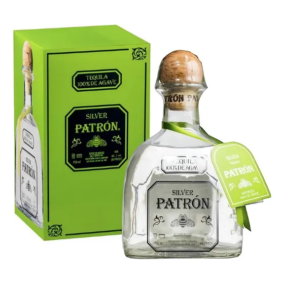 Tequila Patron Silver Blanco 750ml Agave Mexico Fullescabio