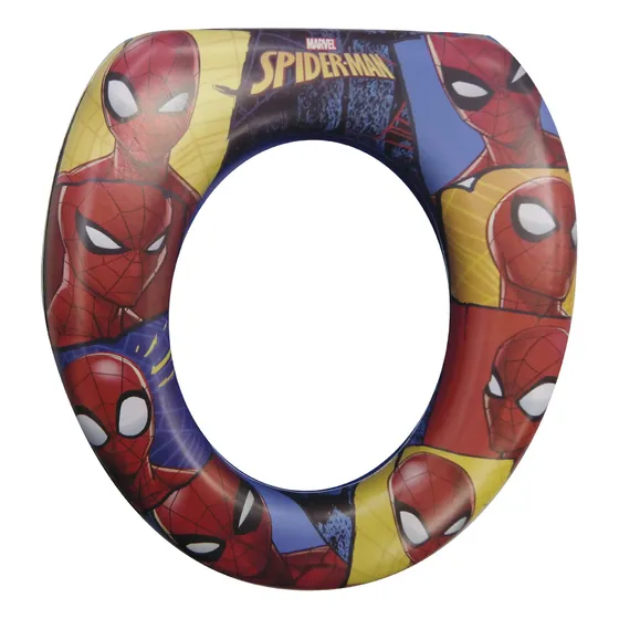 Reductor Adaptador De Inodoro Hombre Araña niños Color Azul