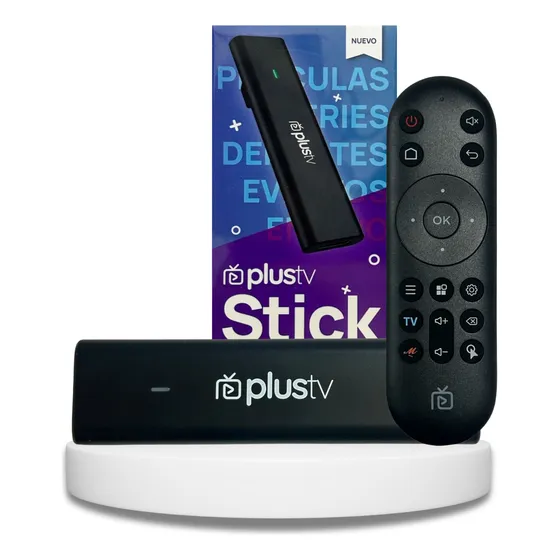 Plustv Stick Fhd Streaming 1 Año De Servicio- 8gb, 1gb Ram Negro Estándar