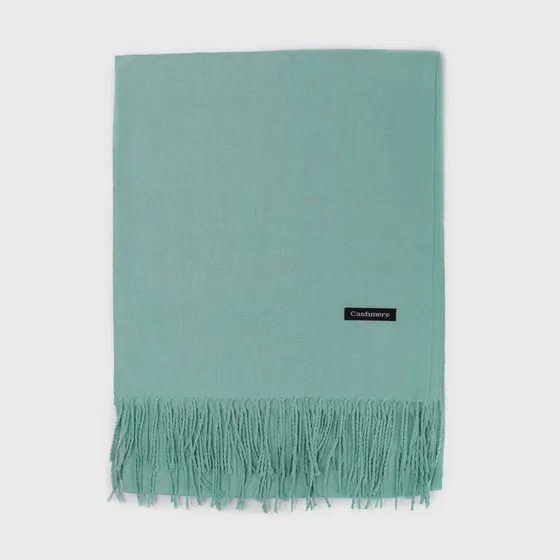Bufanda Cashmere Lisa Unicolor Turquesa Liso L
