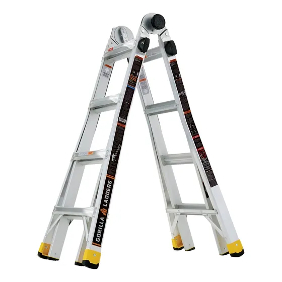 Escalera Plegable Extensible Alum Gorilla  4.52m 300lb  Eeuu