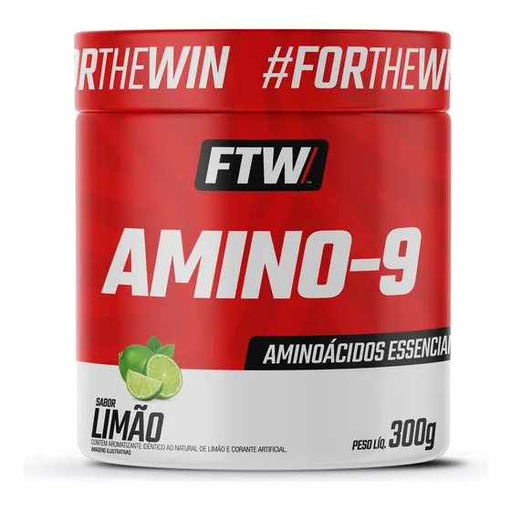 AMINO-9 Essenciais Pote 300g Sabor Limão - FTW
