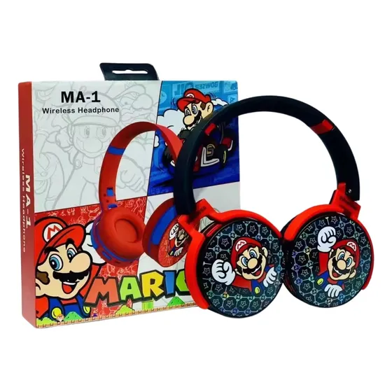 Fone De Ouvido Super Mário Bros Sem Fio Bluetooth Headset