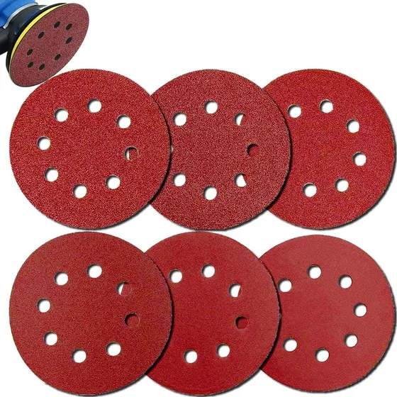 Disco De Lija, Para Lijadora Orbital 5pLG. 8 Huecos. 32 Pack