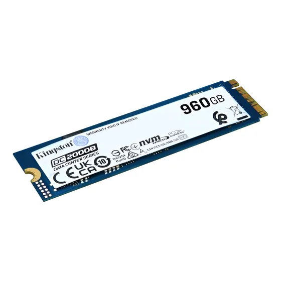 Disco interno SSD M.2 Nvme Kingston DC2000b de 960 GB, cor azul