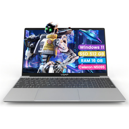 Laptop Intel Celeron 2 en 1 Notebook DDR4 16 GB RAM 512 GB SSD 15.6' Plateado 1920 px x 1080 px Windows 11 Laptop Intel Celeron 2 en 1 Notebook DDR4 16 GB RAM 512 GB SSD 15.6' Plateado 1920 px x 1080 px Windows 11