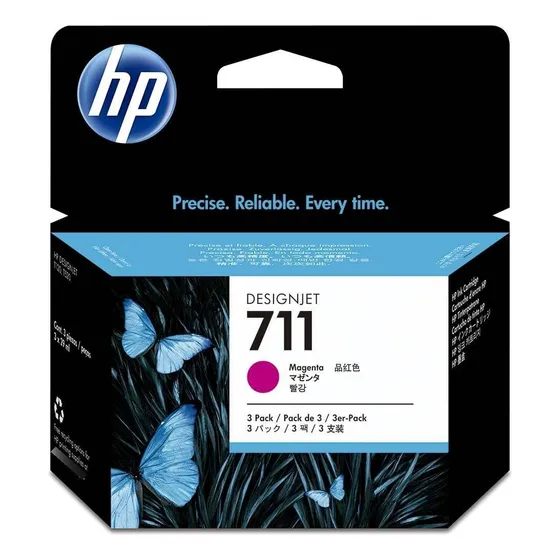 Cartucho de tinta magenta HP 711 CZ135ab (paquete con 3 unidades)