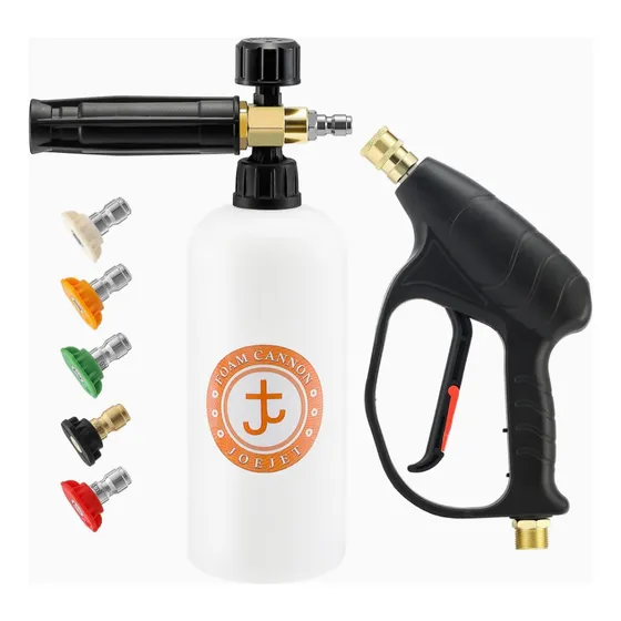 Pistola Hidrojet Con Lanza Espuma + 5 Boquillas. Pro
