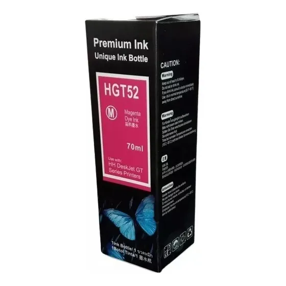 Botella Tinta Compatible Asta Hp Gt 52 Roja 70ml  