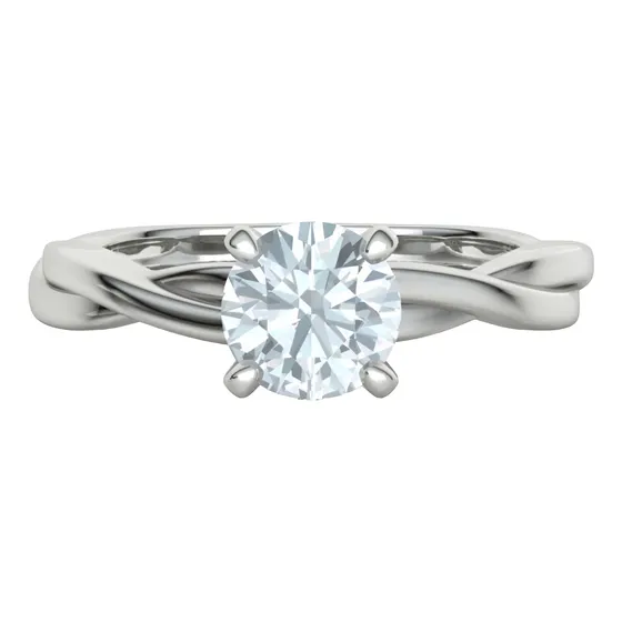 Anillo Compromiso Diamante Cultivado Gia 0.80 Ct E Vs1 Vg