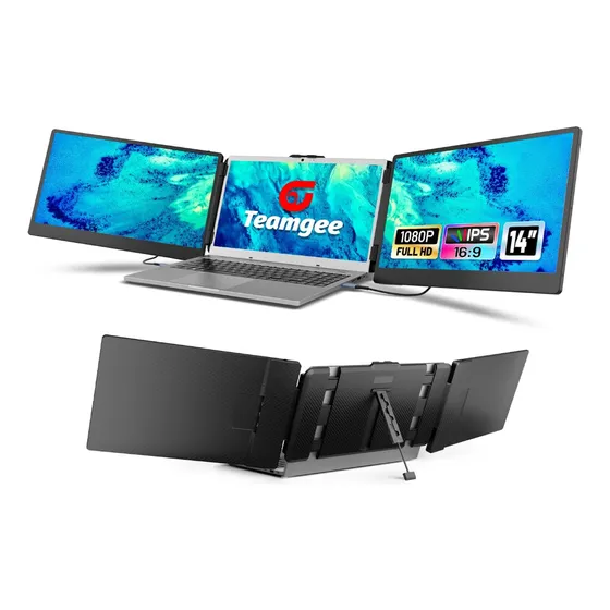 Monitor Portátil Triple Pantalla Laptop 14 Pulgadas Full Hd