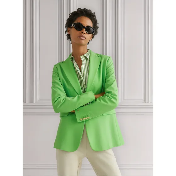 Americana De Traje Con Botonadura Sencilla Mujer Verde Tommy Hilfiger