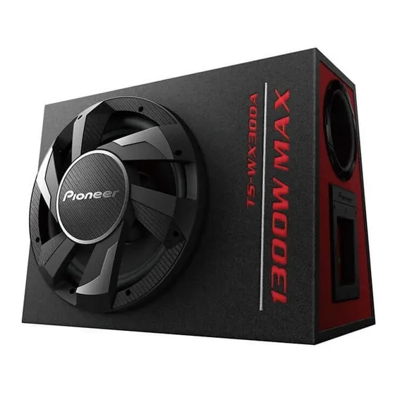 Bajo Pioneer Sub Woofer 12 PuLG 1300w Ampli Activo Ts-wx300a Color Negro