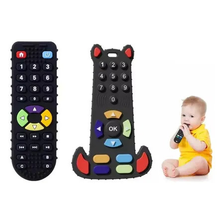 2pcs Mordedor Bebé Juguete Sensorial Diseño Control Remoto