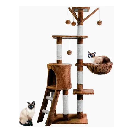 Rascador Gimnasio Para Gatos Oem Con Rascador Color Marrón