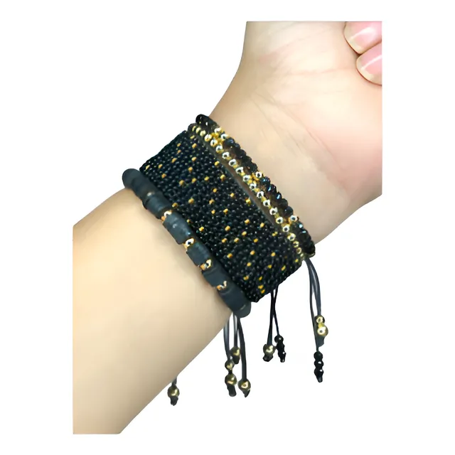 Pulseras Tejidas Mostacilla Bisuteria Set Cielito Zuzu