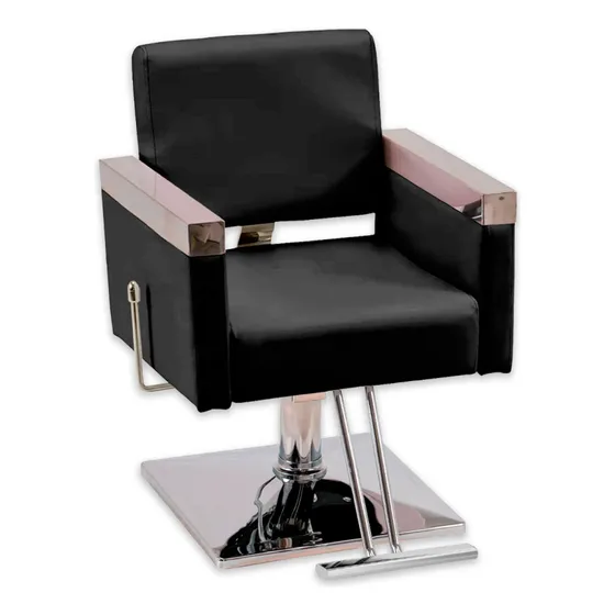 Sillon Barbero Barberia Peluqueria Silla New Jersey Negro