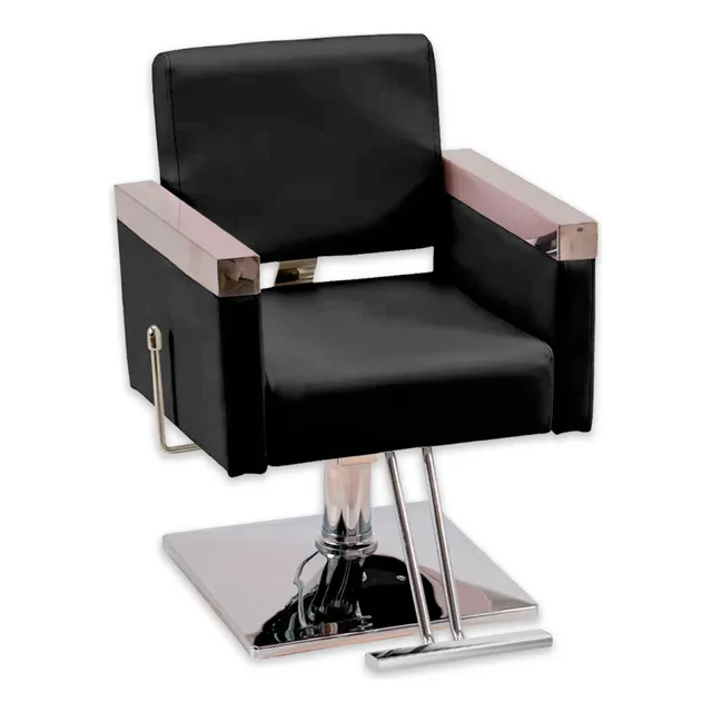 Sillon Barbero Barberia Peluqueria Silla New Jersey Negro