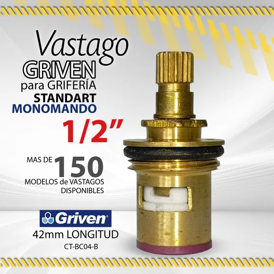 Vastago Monomando Griven Para Griferia Standart 42mm / 10776