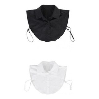 A 2/set Medias Falsas Con Cuello Desmontable Blanco Y Negro A 2/set Medias Falsas Con Cuello Desmontable Blanco Y Negro