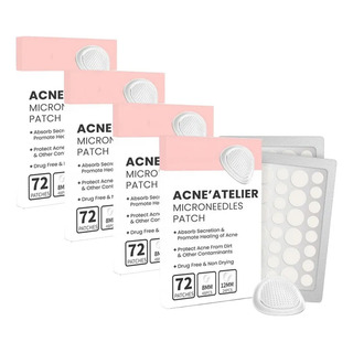 Parche De 4 Microagujas Para El Acné, Invisible, Par- Parche De 4 Microagujas Para El Acné, Invisible, Par-