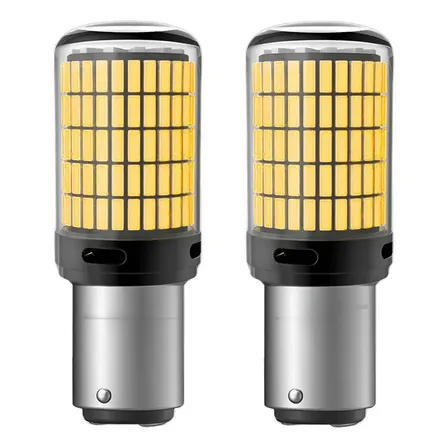 Par Led 2 Polos P21/5w Bay15d 1157 Ultra Forte 44w 144 Leds 1157 2 Polos P21w Bay15d Branco Branco-frio