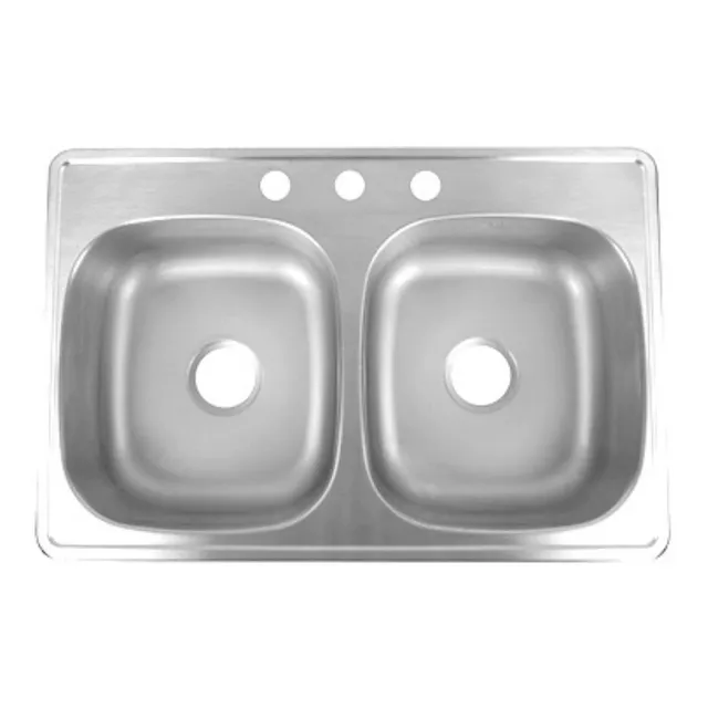 Fregadero Doble Tina De Sobreponer Aquaplus 