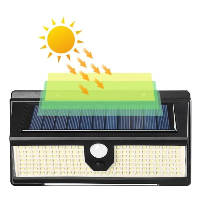 Reflector Recargable Solar 190 Leds Con Sensor De Movimiento