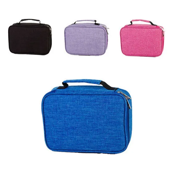 A 1 Estojo Liso Com 2 Divisórias C/alça Box,necessaire