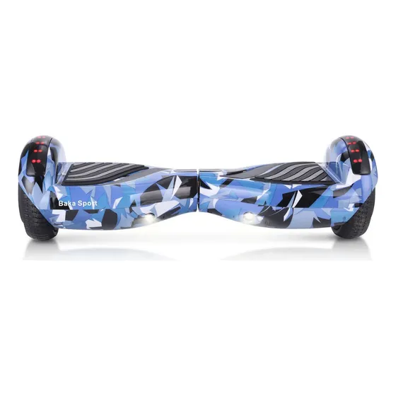 Hoverboard D43 Azul Camuflado Com Alcance De Até 10km 100kg