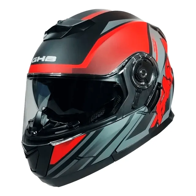Casco Abatible Ghb 160 Negro/ Rojo Matte Certificado