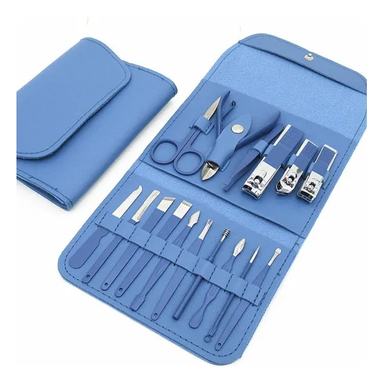 Set Manicura Pedicura Estuche De Viaje Alicate Tijera Lima