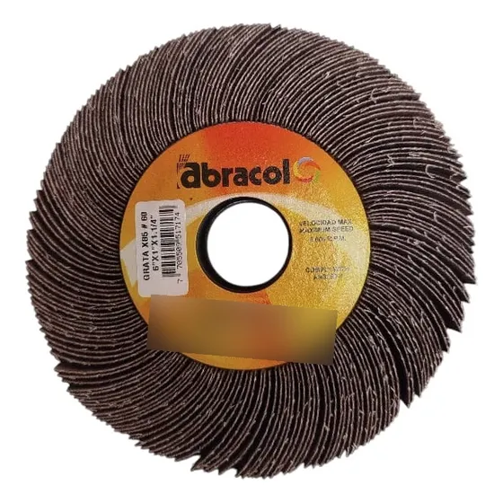 Rueda Flap Grano 60 6 X 1 X 1.1/4 Pulgadas Marca Abracol
