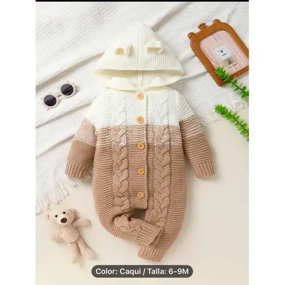 Enterizo Tejido De Bebe 6 Meses A 9 Meses