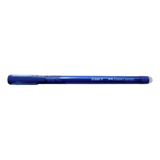Bolígrafo Faber-castell Erase It Roller Borrable Color Azul Exterior Azul Trazo Fino 0.7 Mm En Blíster - Unidad De 1 X Unidad