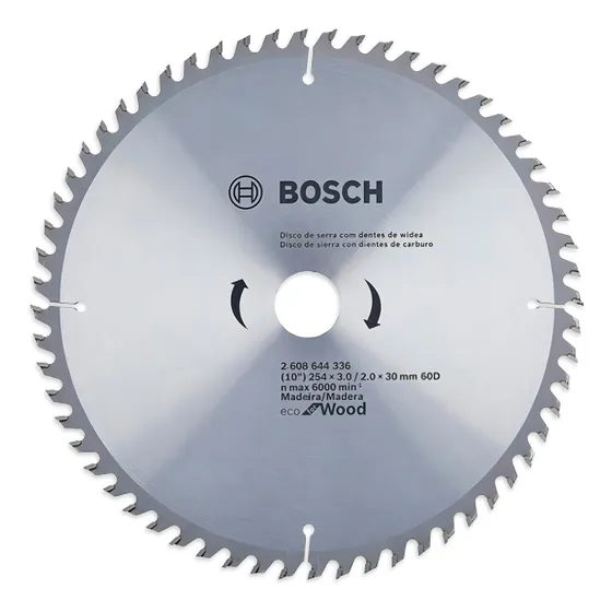 Disco Sierra Ingletadora Bosch Eco Madera 254mm 60 Dientes