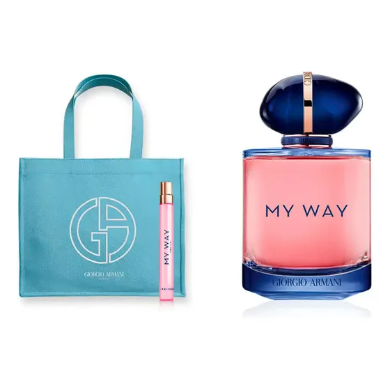 Kit Perfume Armani My Way Intense Edp 90 Ml + Tote Bag