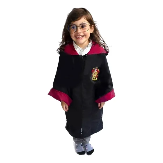 Tunica Infantil Con Capucha Y Escudo Gryffindor Cosplay Original Disfraz De Harry Potter Hermione Y Ron
