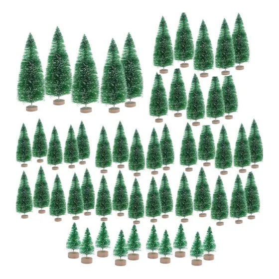 Yc 50pcs. Mini Árvore De Natal Pinheiro Pequeno