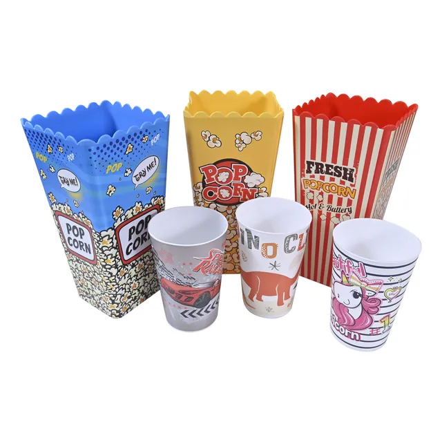 Caja De Pop Roja De Plástico Con  Vaso De Unicornio - Goldin