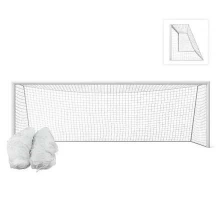 Par Rede Gol Society 5m Fio 4mm Seda Tipo Véu Com Proteção Uv Azzure Branco