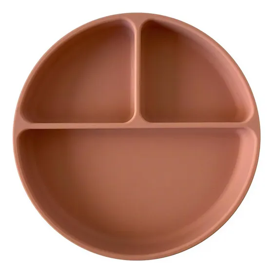Plato Silicona Para Comer Bebé Con Ventosa Storki Color Rosado