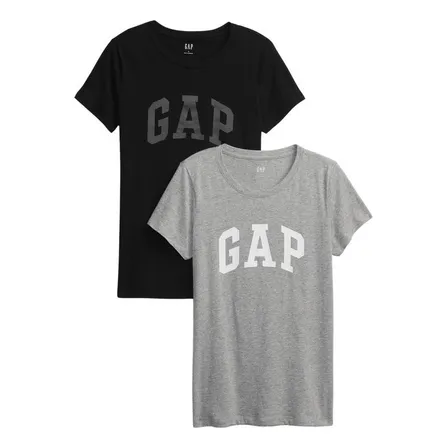 Pack Mujer Gap 2 Poleras Logo Multicolor