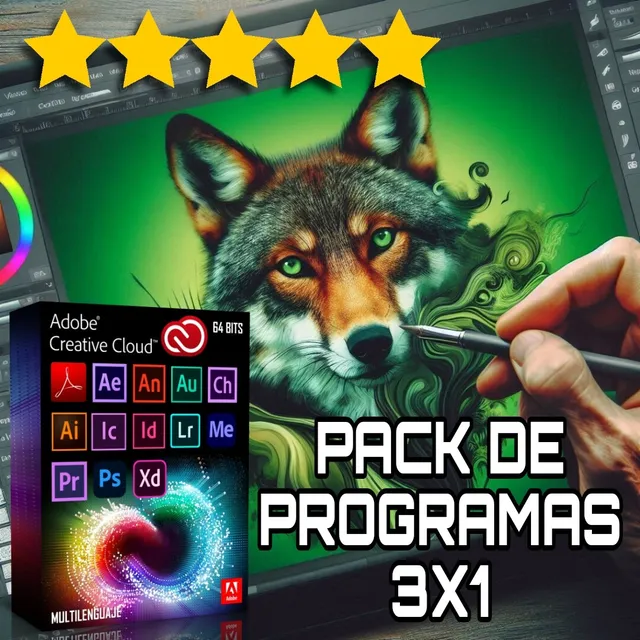 Adobe Ilustrator Pack 3x1 - Completos Permanentes