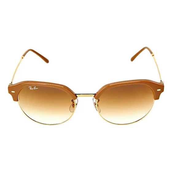 Óculos De Sol Feminino RB4429 Bege Sobre Ouro Lentes Marrom Ray-ban